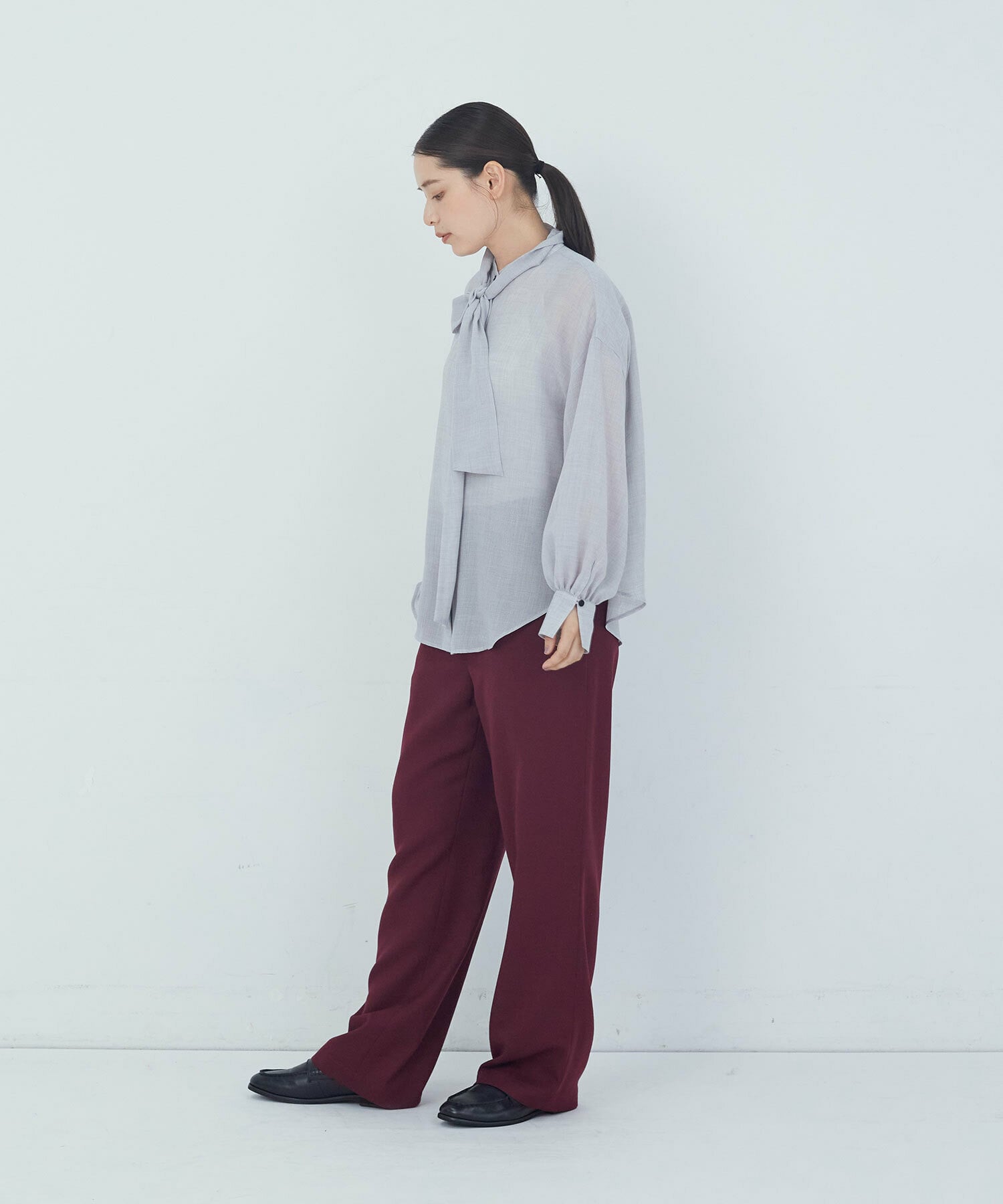 【ADIEU TRISTESSE】ボウタイブラウス 詳細画像 ブラウン 20