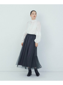 【ADIEU TRISTESSE】｜2BUY10%OFF・3BUY20%OFF｜シルク混フリルブラウス 詳細画像 オフホワイト 10