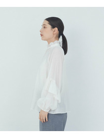 【ADIEU TRISTESSE】｜2BUY10%OFF・3BUY20%OFF｜シルク混フリルブラウス 詳細画像 オフホワイト 12