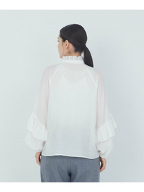 【ADIEU TRISTESSE】｜2BUY10%OFF・3BUY20%OFF｜シルク混フリルブラウス 詳細画像 オフホワイト 13