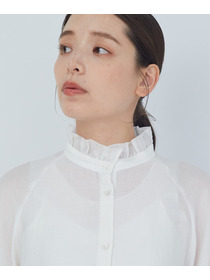 【ADIEU TRISTESSE】｜2BUY10%OFF・3BUY20%OFF｜シルク混フリルブラウス 詳細画像 オフホワイト 14