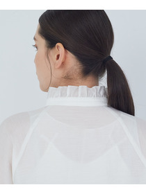 【ADIEU TRISTESSE】｜2BUY10%OFF・3BUY20%OFF｜シルク混フリルブラウス 詳細画像 オフホワイト 15