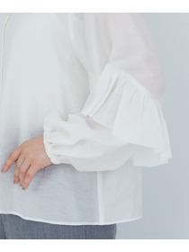 【ADIEU TRISTESSE】｜2BUY10%OFF・3BUY20%OFF｜シルク混フリルブラウス 詳細画像 オフホワイト 16