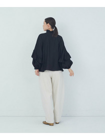 【ADIEU TRISTESSE】｜2BUY10%OFF・3BUY20%OFF｜シルク混フリルブラウス 詳細画像 オフホワイト 3