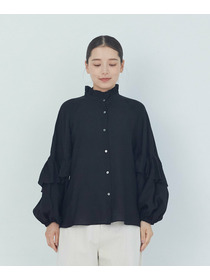 【ADIEU TRISTESSE】｜2BUY10%OFF・3BUY20%OFF｜シルク混フリルブラウス 詳細画像 オフホワイト 4