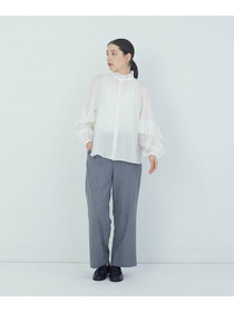 【ADIEU TRISTESSE】｜2BUY10%OFF・3BUY20%OFF｜シルク混フリルブラウス 詳細画像 オフホワイト 7
