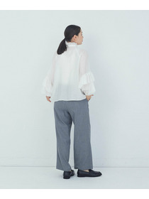 【ADIEU TRISTESSE】｜2BUY10%OFF・3BUY20%OFF｜シルク混フリルブラウス 詳細画像 オフホワイト 9