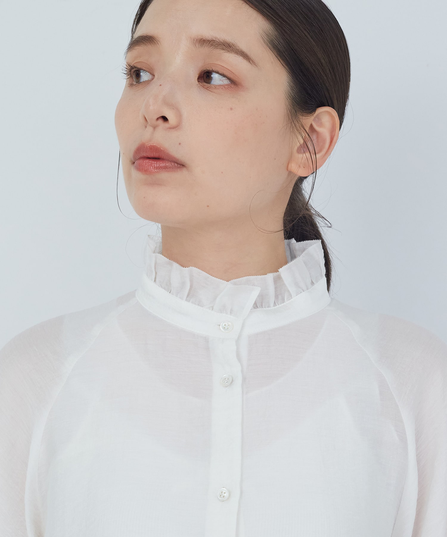 【ADIEU TRISTESSE】｜2BUY10%OFF・3BUY20%OFF｜シルク混フリルブラウス 詳細画像 オフホワイト 14