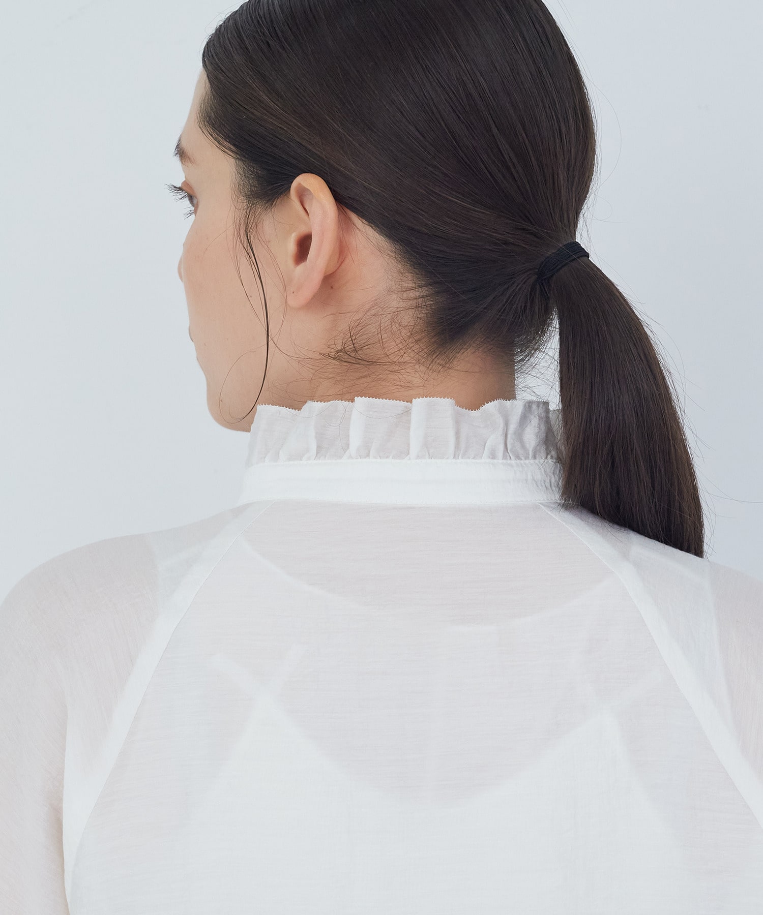 【ADIEU TRISTESSE】｜2BUY10%OFF・3BUY20%OFF｜シルク混フリルブラウス 詳細画像 オフホワイト 15