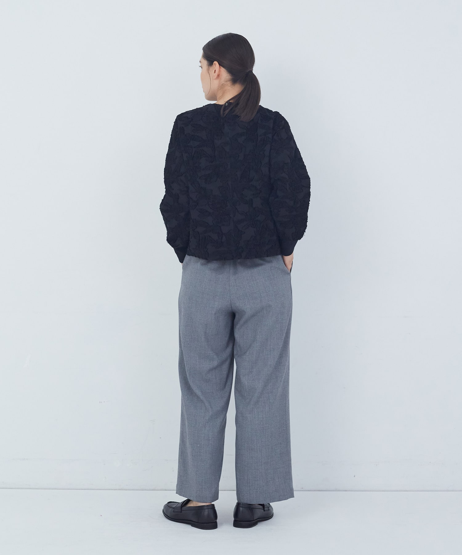 【ADIEU TRISTESSE】カットジャカードブラウス 詳細画像 オフホワイト 3