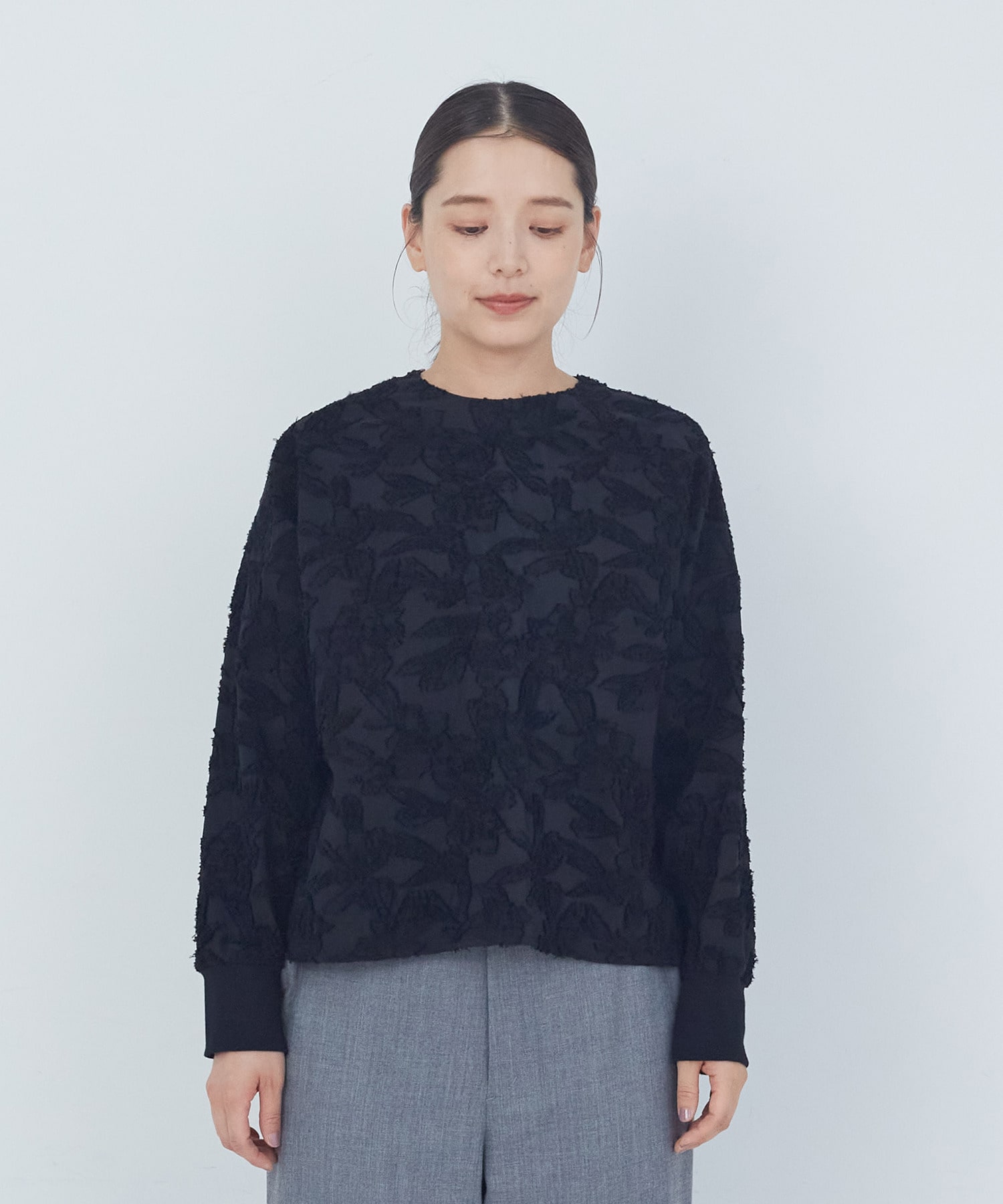 【ADIEU TRISTESSE】カットジャカードブラウス 詳細画像 オフホワイト 4