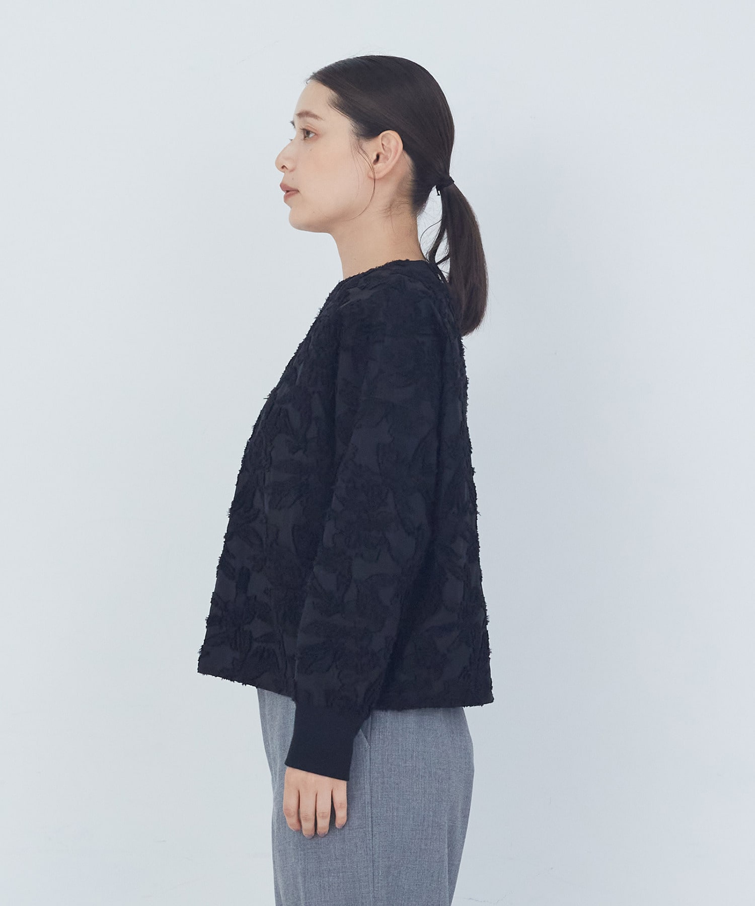 【ADIEU TRISTESSE】カットジャカードブラウス 詳細画像 オフホワイト 5