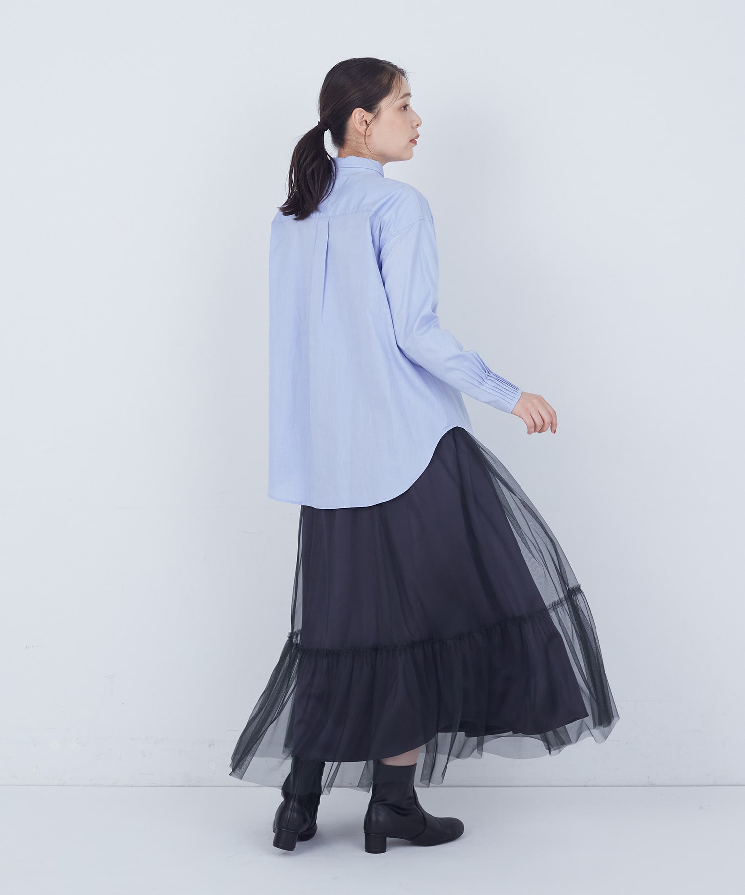 【ADIEU TRISTESSE】袖口ピンタックシャツ 詳細画像 グレー系その他 10