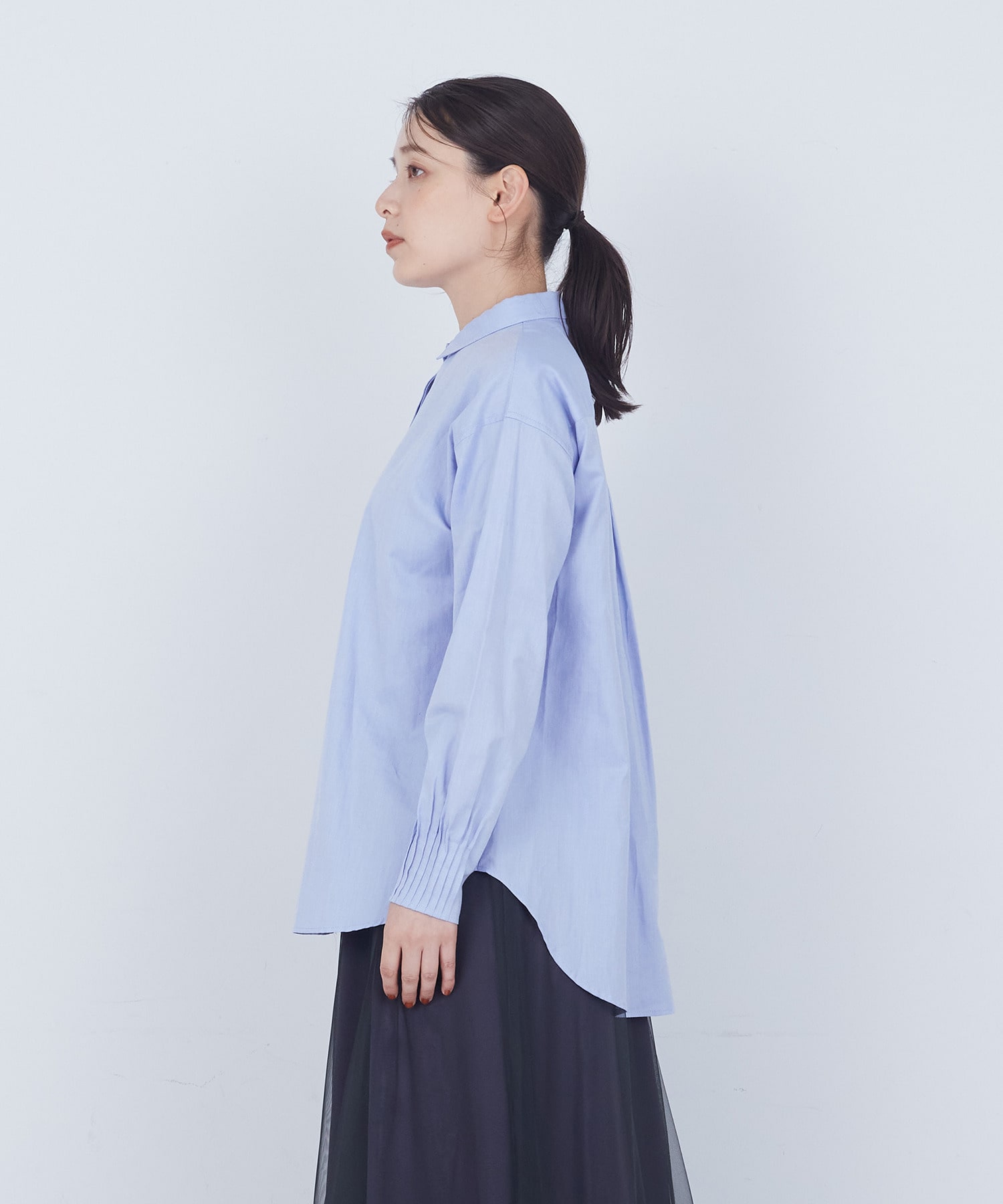 【ADIEU TRISTESSE】袖口ピンタックシャツ 詳細画像 グレー系その他 12