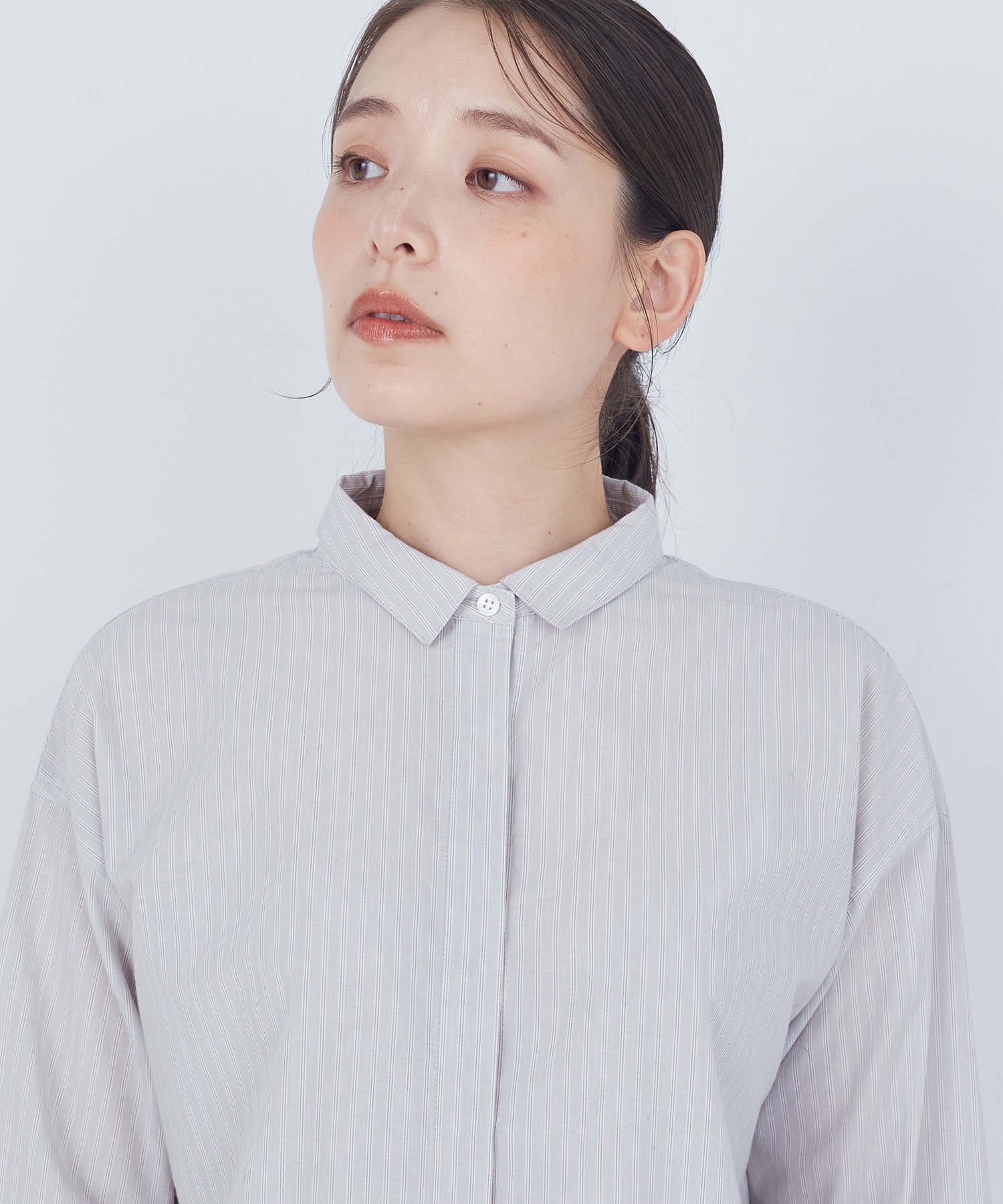 【ADIEU TRISTESSE】袖口ピンタックシャツ 詳細画像 グレー系その他 21