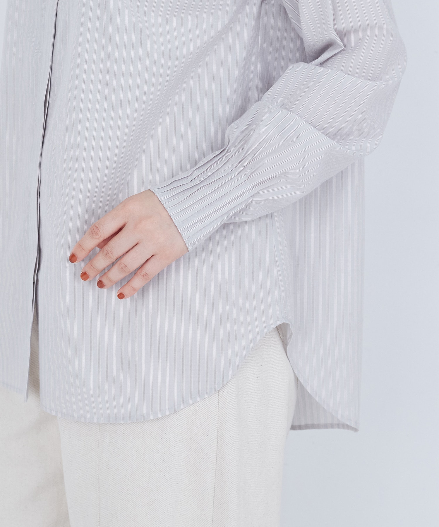 【ADIEU TRISTESSE】袖口ピンタックシャツ 詳細画像 グレー系その他 23