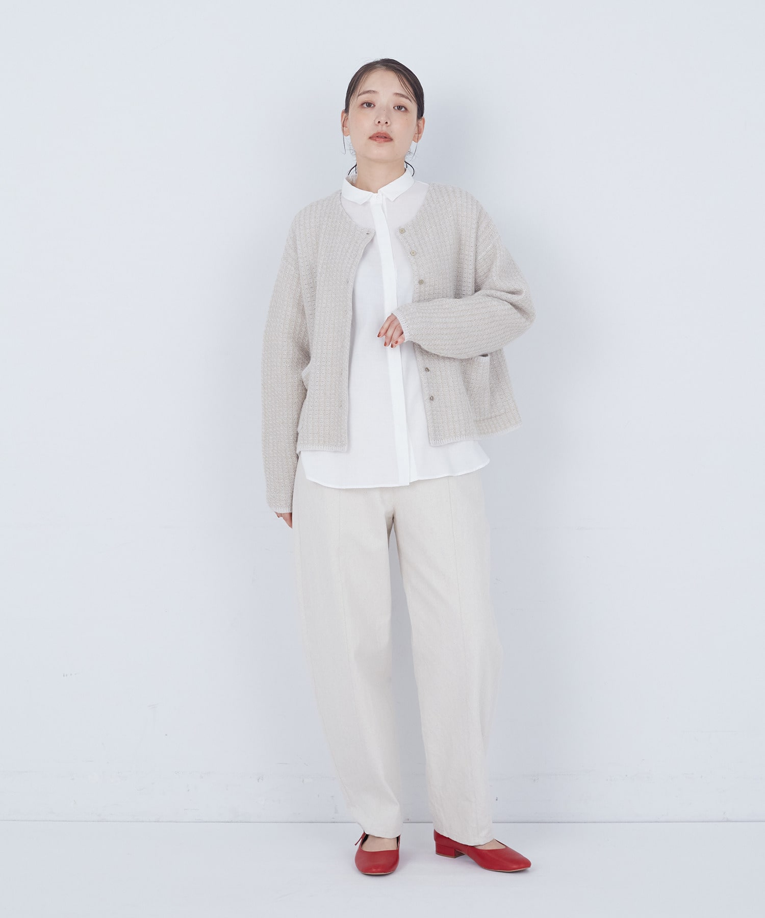 【ADIEU TRISTESSE】袖口ピンタックシャツ 詳細画像 グレー系その他 4