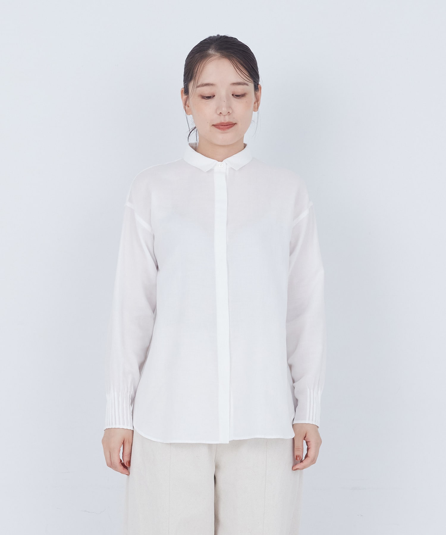 【ADIEU TRISTESSE】袖口ピンタックシャツ 詳細画像 グレー系その他 5