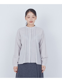 【ADIEU TRISTESSE】【10月お気に入り登録ブランド内4位】レース付きピンタックブラウス 詳細画像 ブルー 13