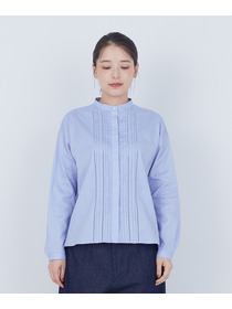 【ADIEU TRISTESSE】【10月お気に入り登録ブランド内4位】レース付きピンタックブラウス 詳細画像 ブルー 21