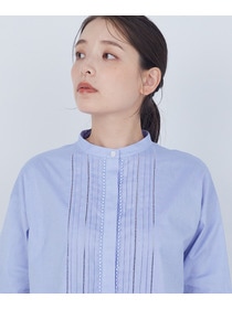 【ADIEU TRISTESSE】【10月お気に入り登録ブランド内4位】レース付きピンタックブラウス 詳細画像 ブルー 24