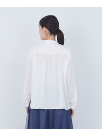 【ADIEU TRISTESSE】【10月お気に入り登録ブランド内4位】レース付きピンタックブラウス 詳細画像 ブルー 7