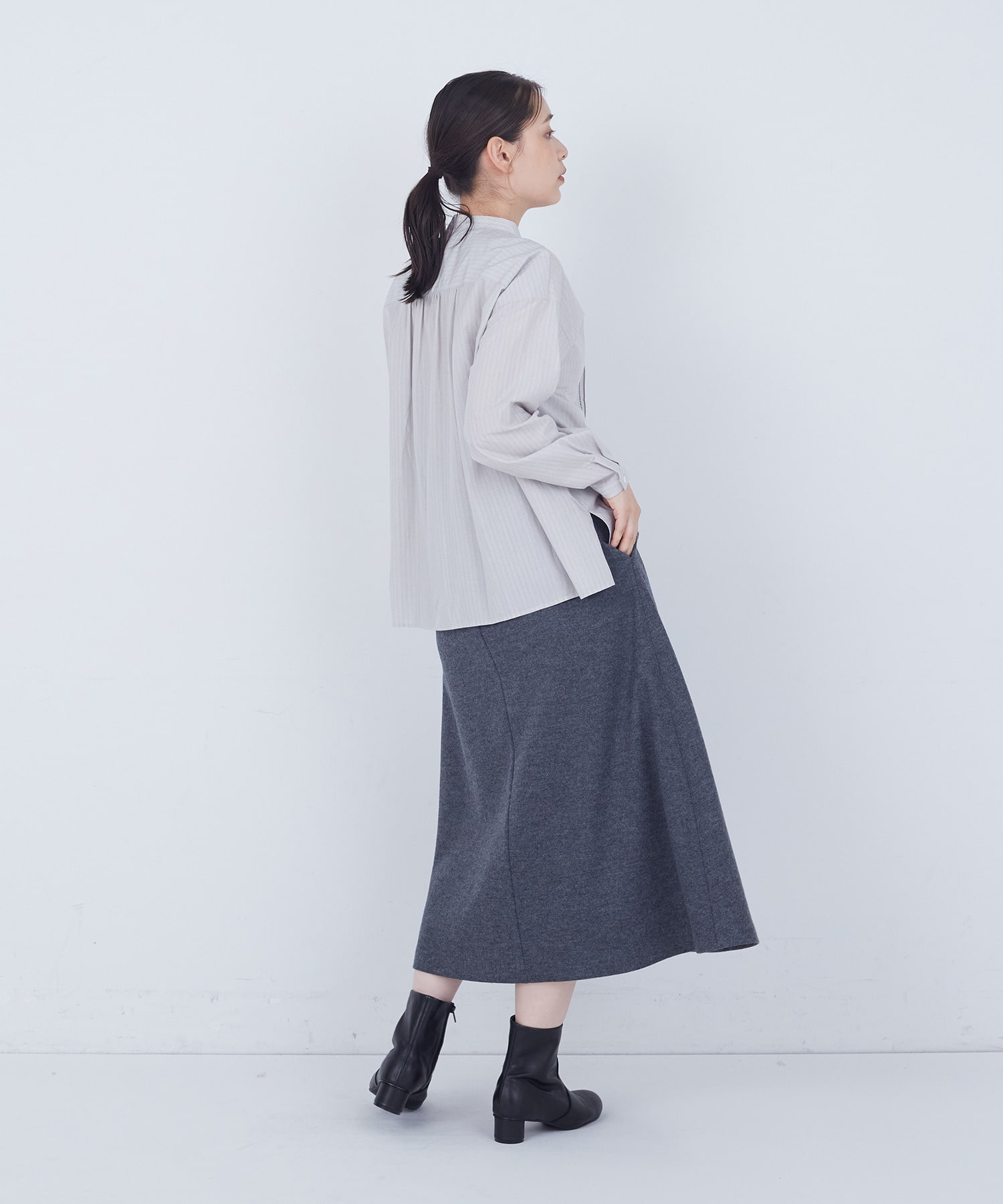 【ADIEU TRISTESSE】【10月お気に入り登録ブランド内4位】レース付きピンタックブラウス 詳細画像 ブルー 10