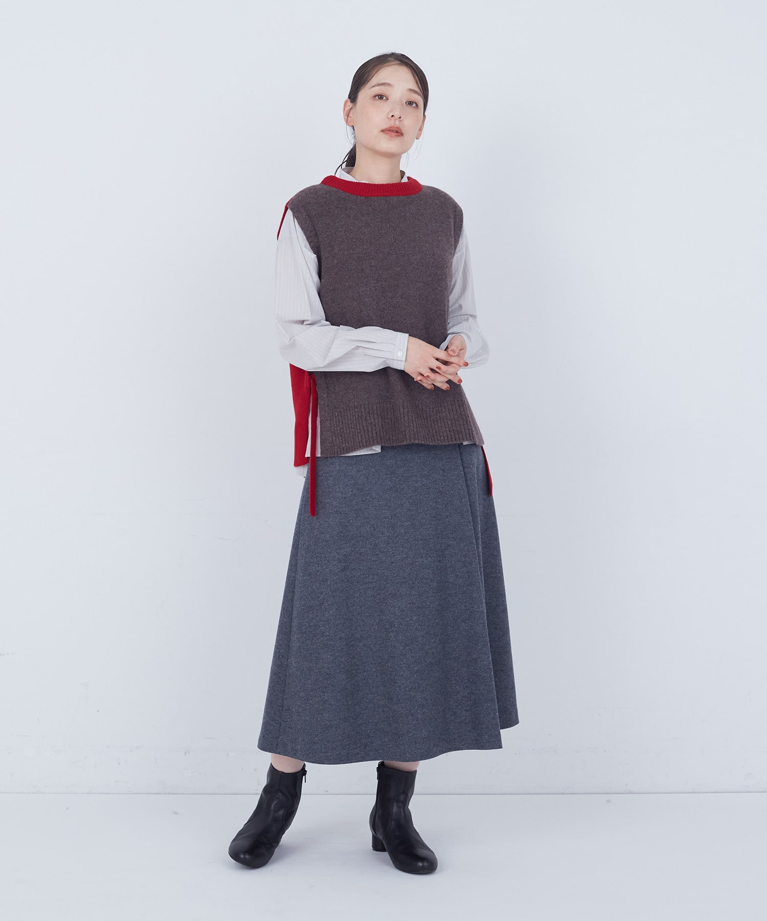 【ADIEU TRISTESSE】【10月お気に入り登録ブランド内4位】レース付きピンタックブラウス 詳細画像 ブルー 11