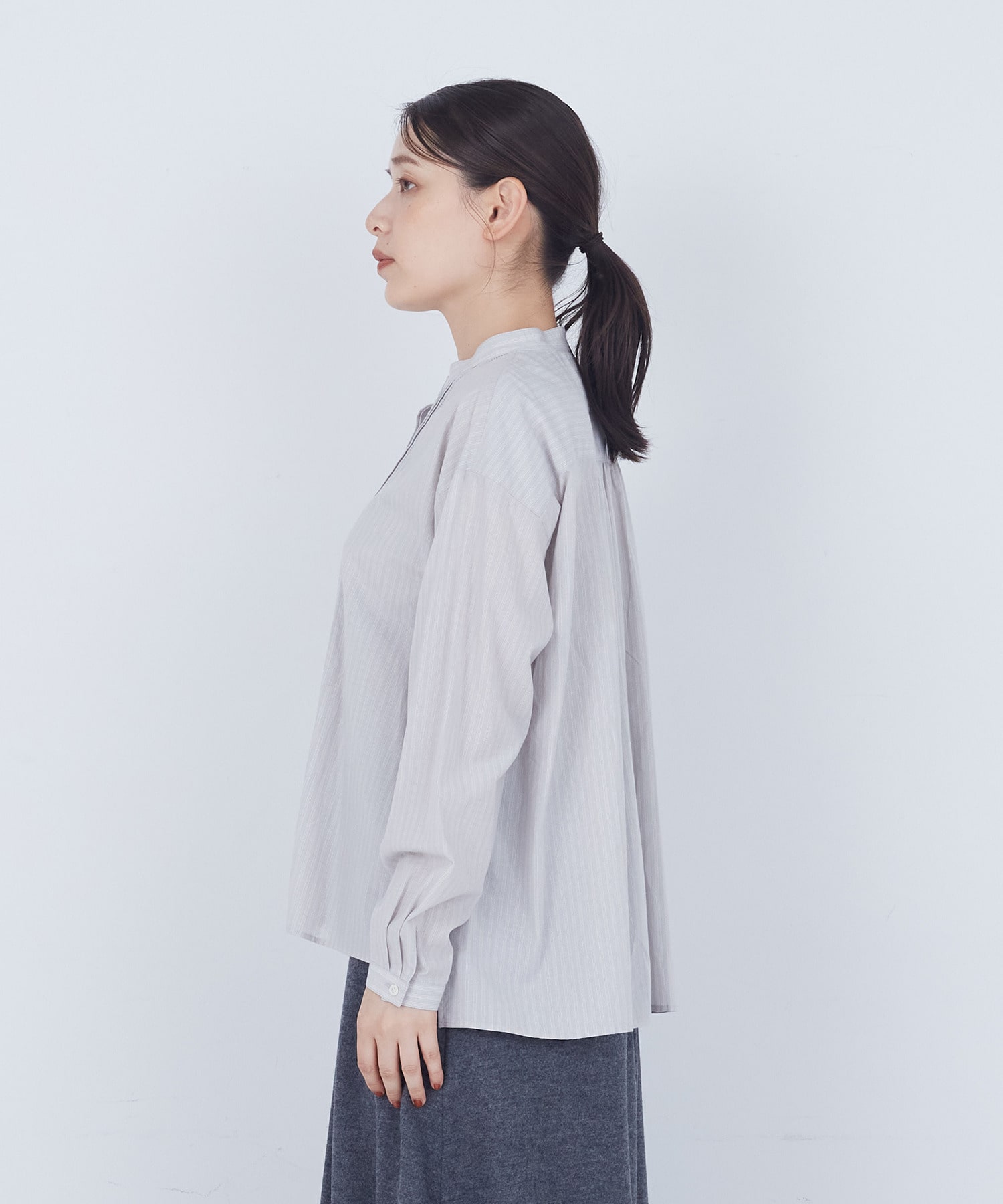 【ADIEU TRISTESSE】【10月お気に入り登録ブランド内4位】レース付きピンタックブラウス 詳細画像 ブルー 14