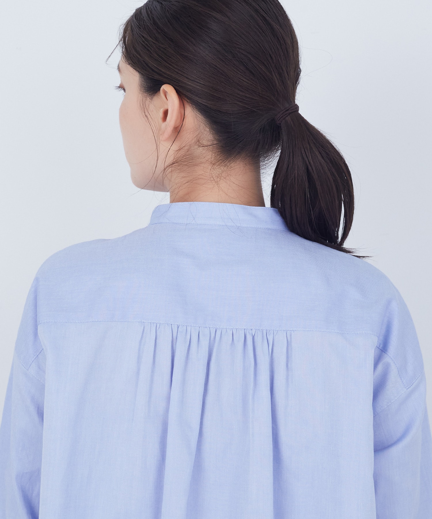 【ADIEU TRISTESSE】【10月お気に入り登録ブランド内4位】レース付きピンタックブラウス 詳細画像 ブルー 25