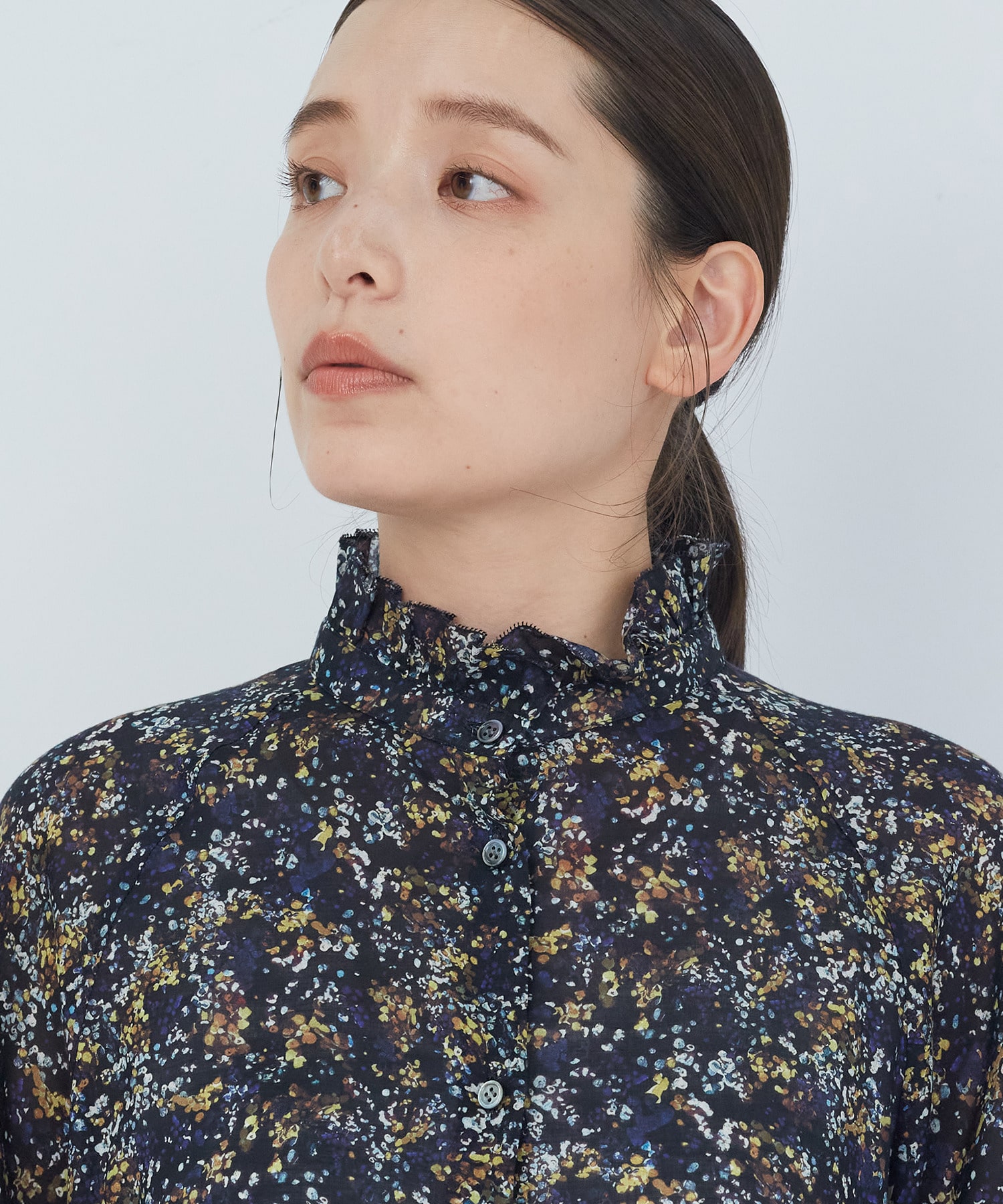 【ADIEU TRISTESSE】｜2BUY10%OFF・3BUY20%OFF｜リバティプリントフリルブラウス 詳細画像 イエロー系その他 14