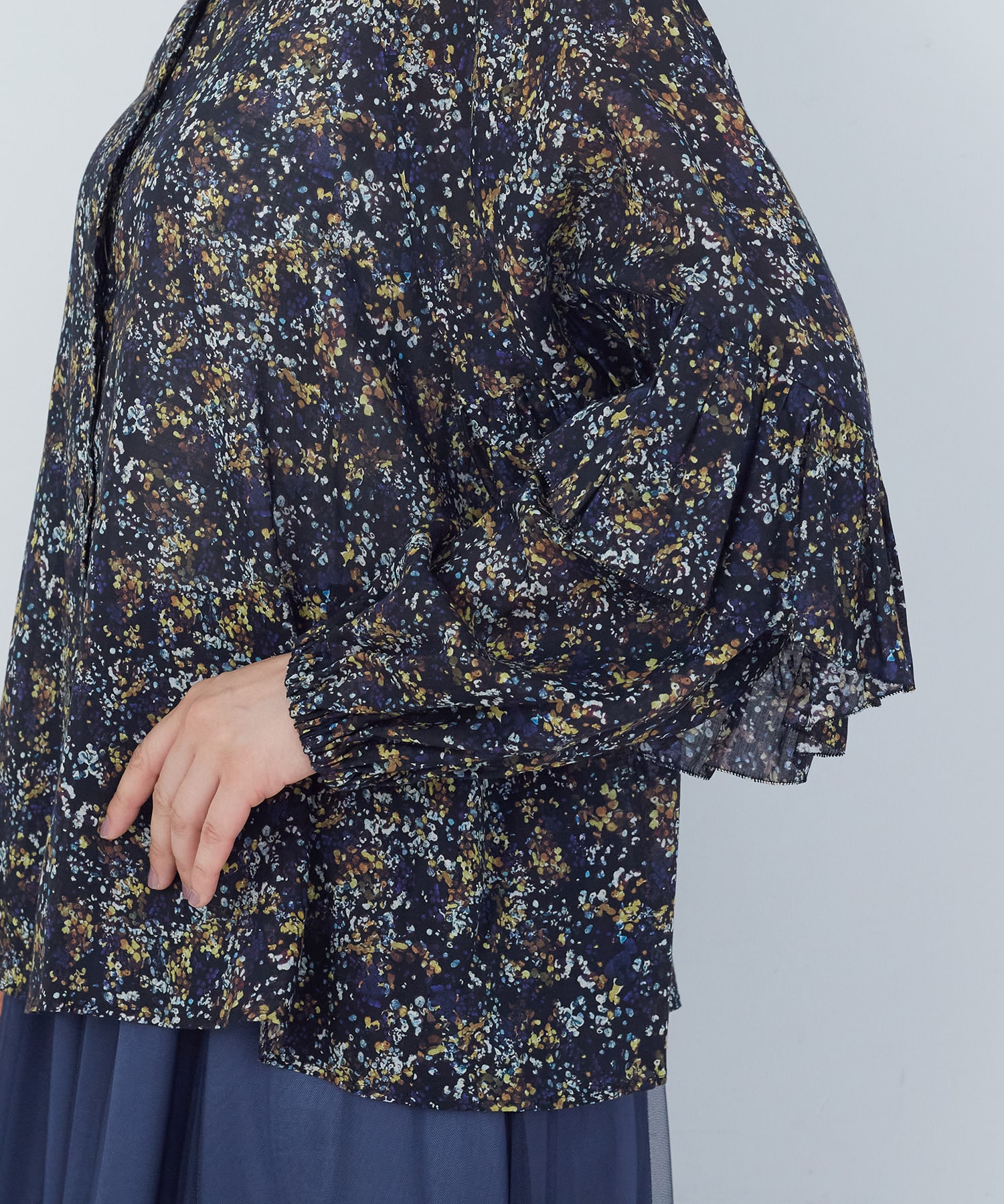 【ADIEU TRISTESSE】｜2BUY10%OFF・3BUY20%OFF｜リバティプリントフリルブラウス 詳細画像 イエロー系その他 16