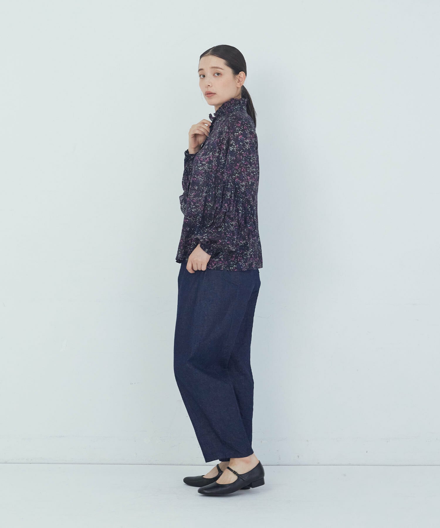 【ADIEU TRISTESSE】｜2BUY10%OFF・3BUY20%OFF｜リバティプリントフリルブラウス 詳細画像 イエロー系その他 3