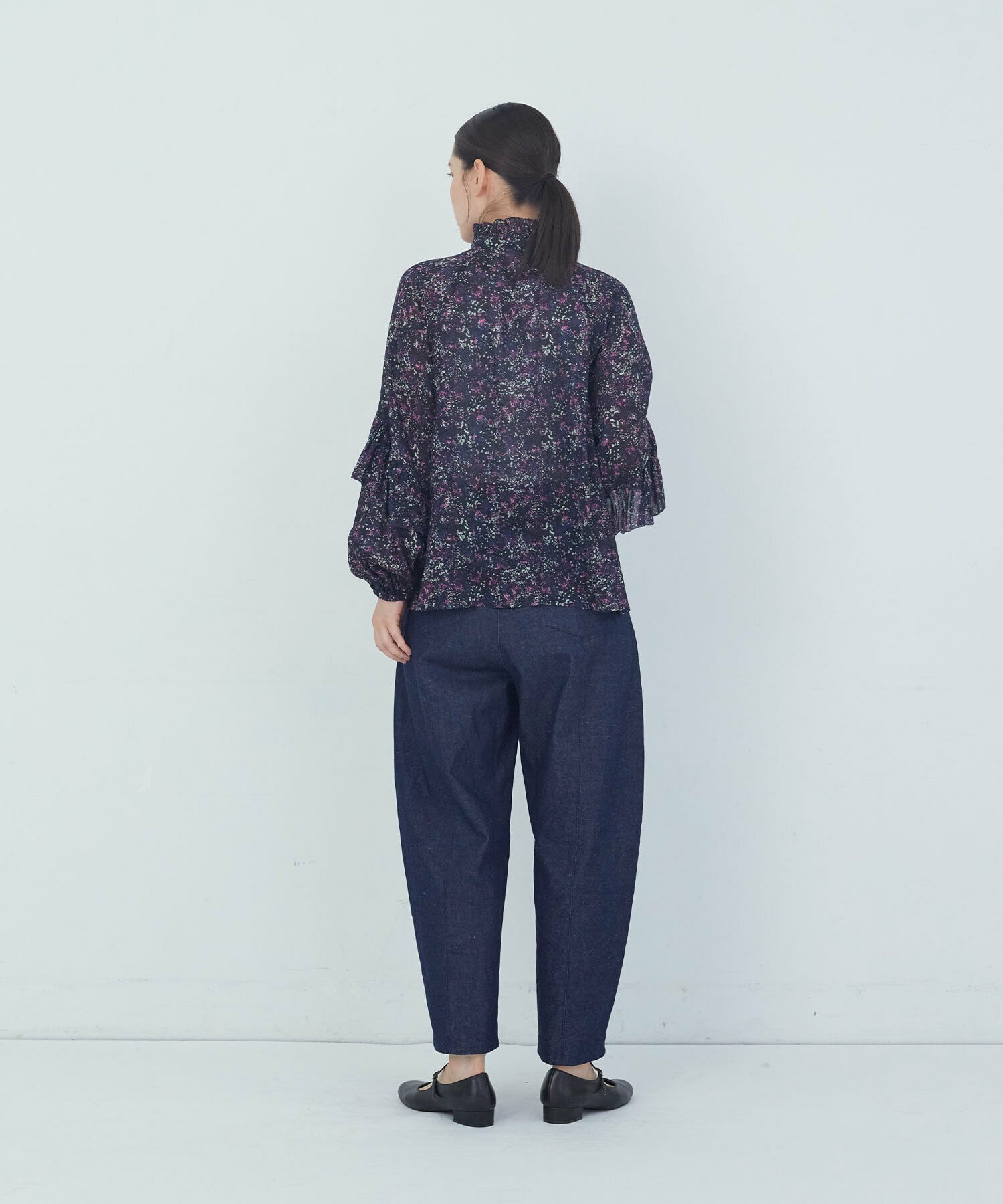 【ADIEU TRISTESSE】｜2BUY10%OFF・3BUY20%OFF｜リバティプリントフリルブラウス 詳細画像 イエロー系その他 4