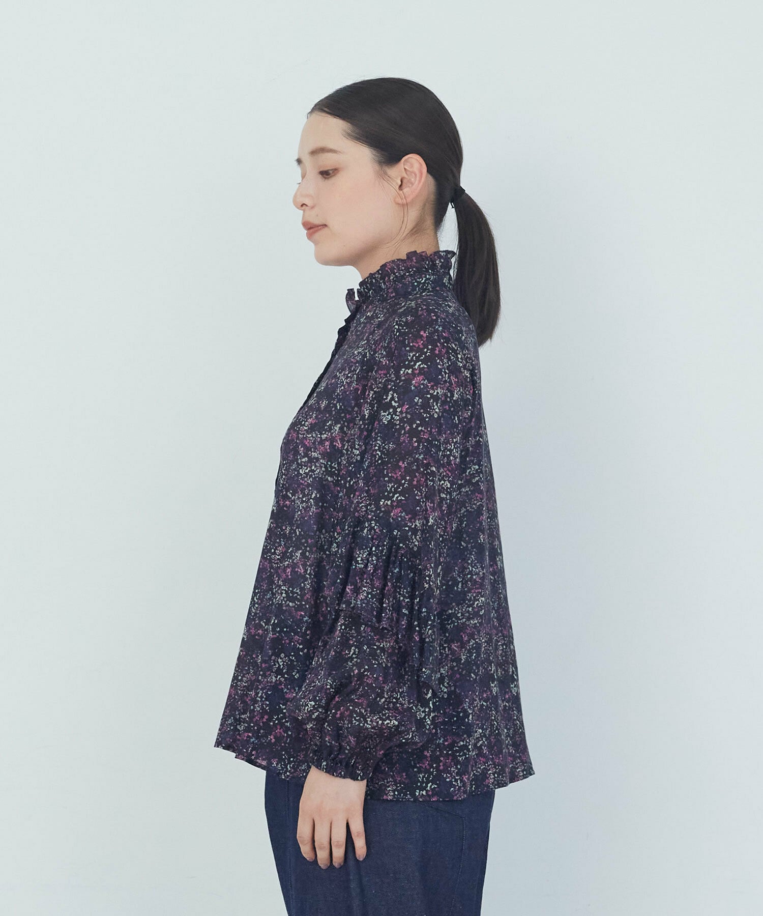 【ADIEU TRISTESSE】｜2BUY10%OFF・3BUY20%OFF｜リバティプリントフリルブラウス 詳細画像 イエロー系その他 6