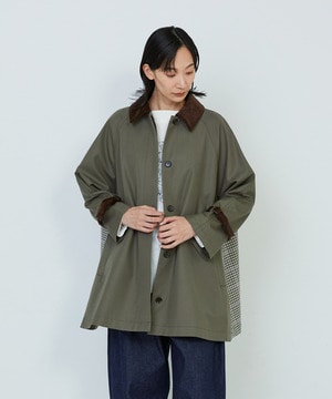 【ADIEU TRISTESSE】｜2BUY10%OFF・3BUY20%OFF｜Aラインハーフコート 詳細画像 カーキ 1