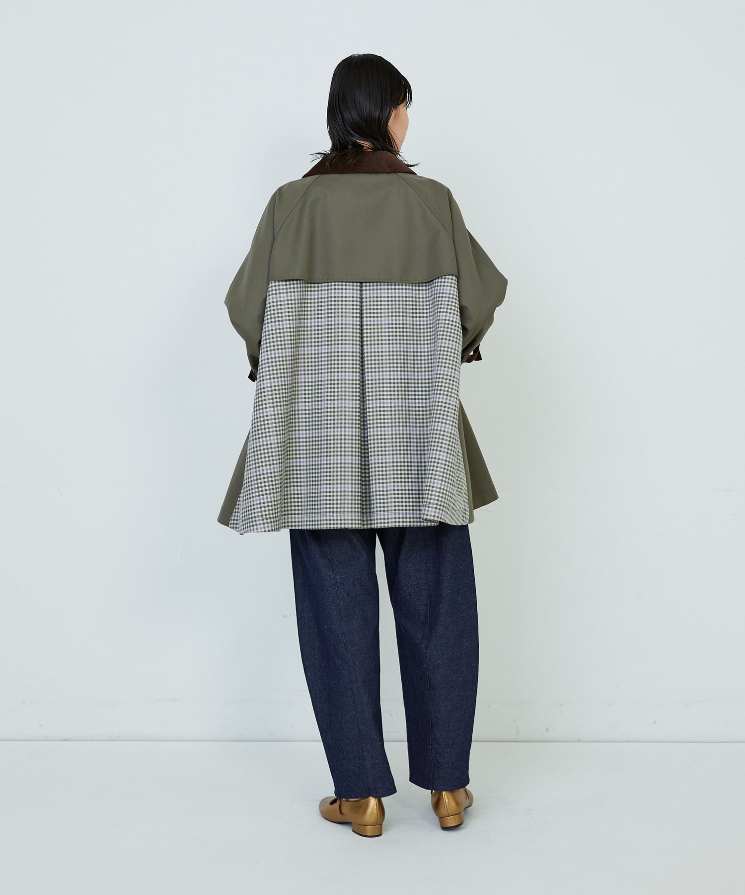 【ADIEU TRISTESSE】｜2BUY10%OFF・3BUY20%OFF｜Aラインハーフコート 詳細画像 ネイビー 10