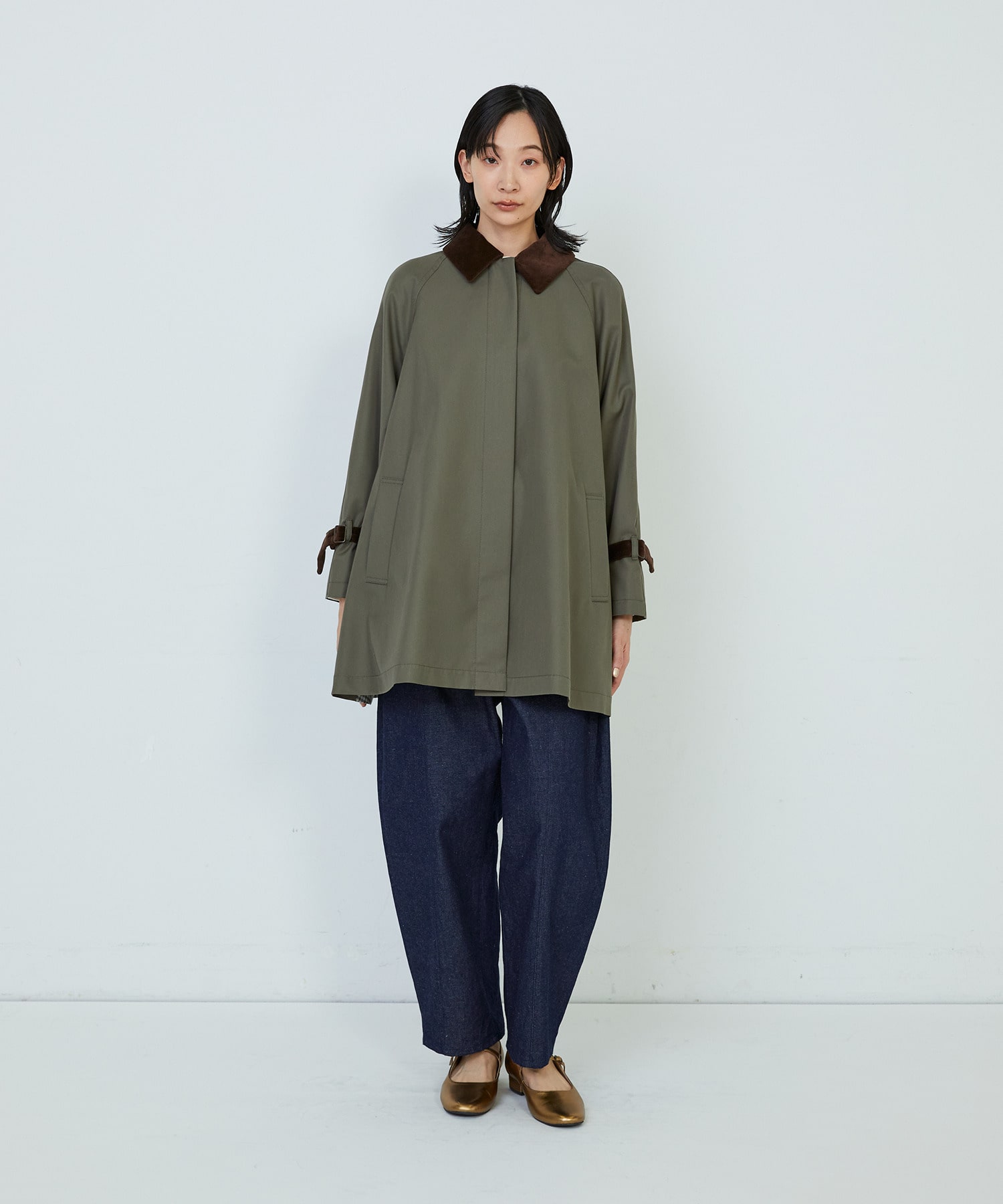 【ADIEU TRISTESSE】｜2BUY10%OFF・3BUY20%OFF｜Aラインハーフコート 詳細画像 ネイビー 11