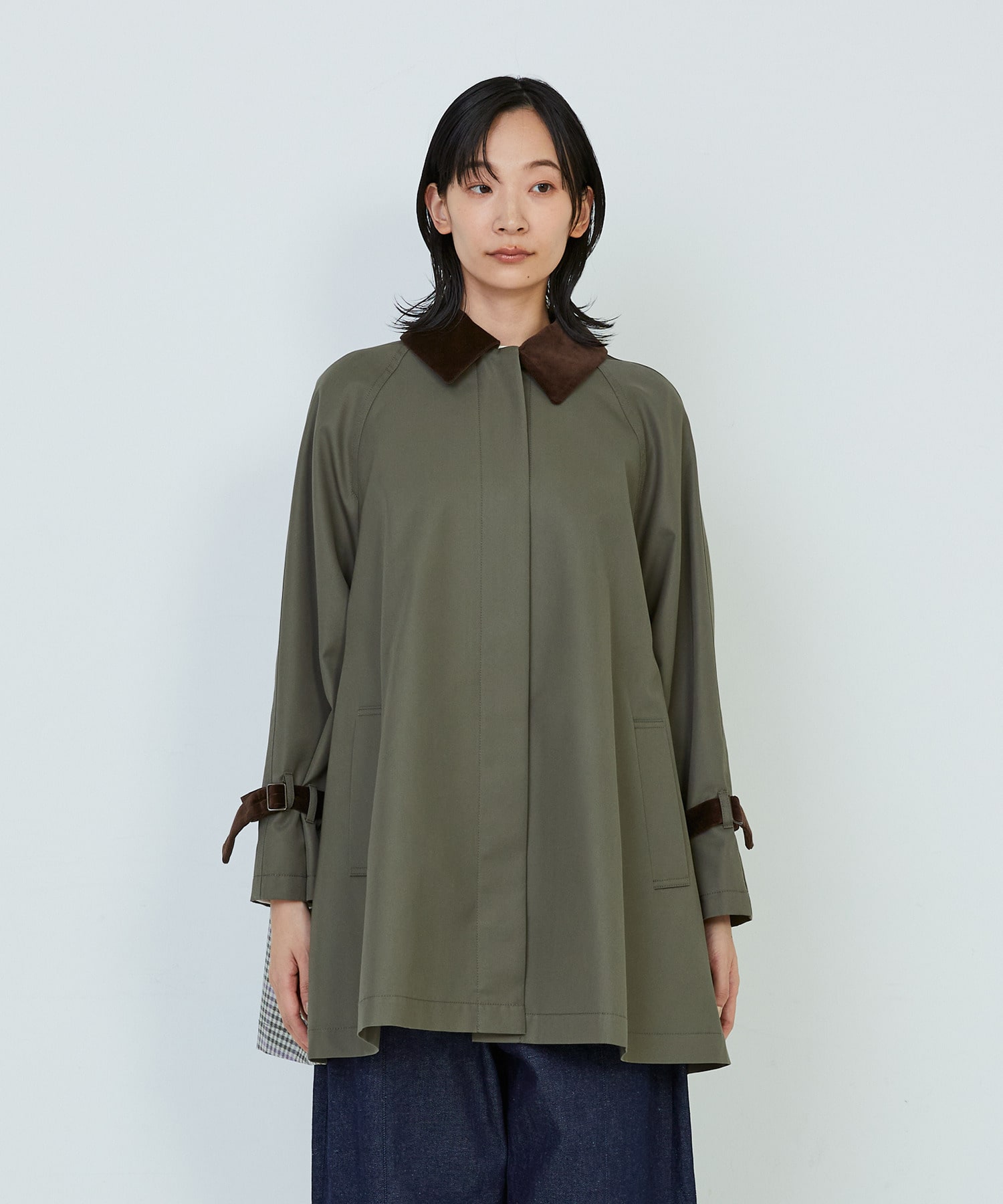 【ADIEU TRISTESSE】｜2BUY10%OFF・3BUY20%OFF｜Aラインハーフコート 詳細画像 ネイビー 12