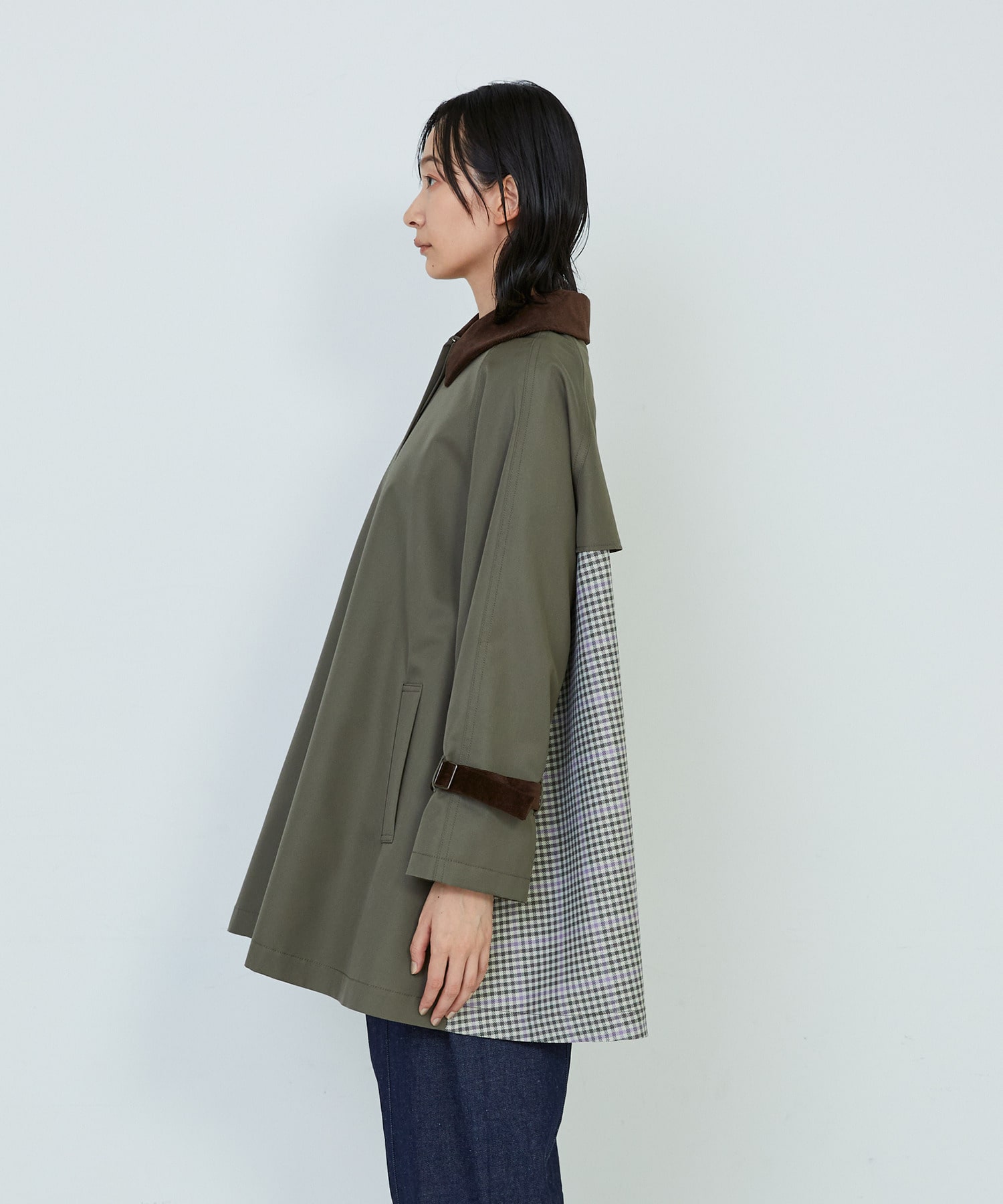 【ADIEU TRISTESSE】｜2BUY10%OFF・3BUY20%OFF｜Aラインハーフコート 詳細画像 ネイビー 13