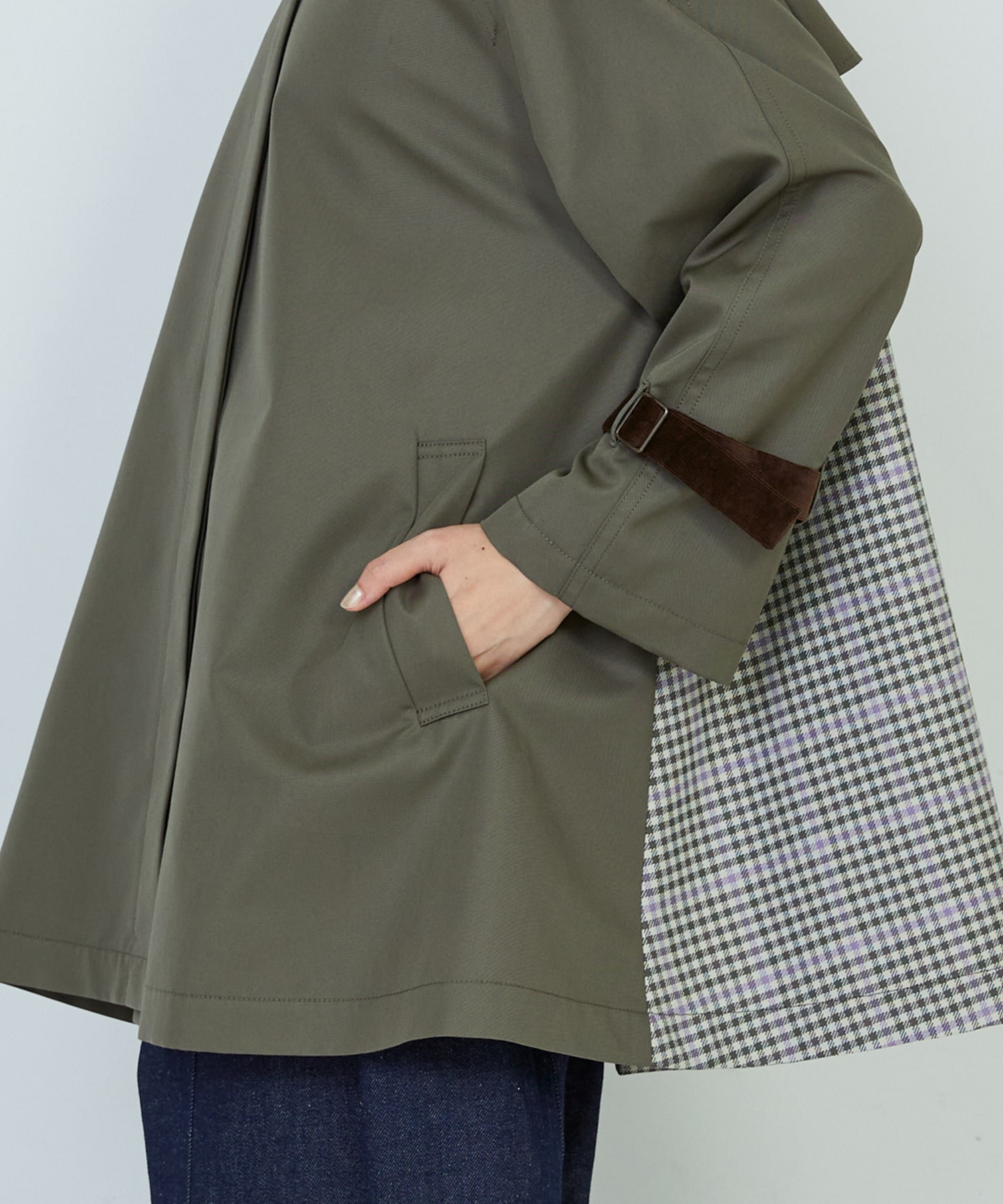 【ADIEU TRISTESSE】｜2BUY10%OFF・3BUY20%OFF｜Aラインハーフコート 詳細画像 ネイビー 17