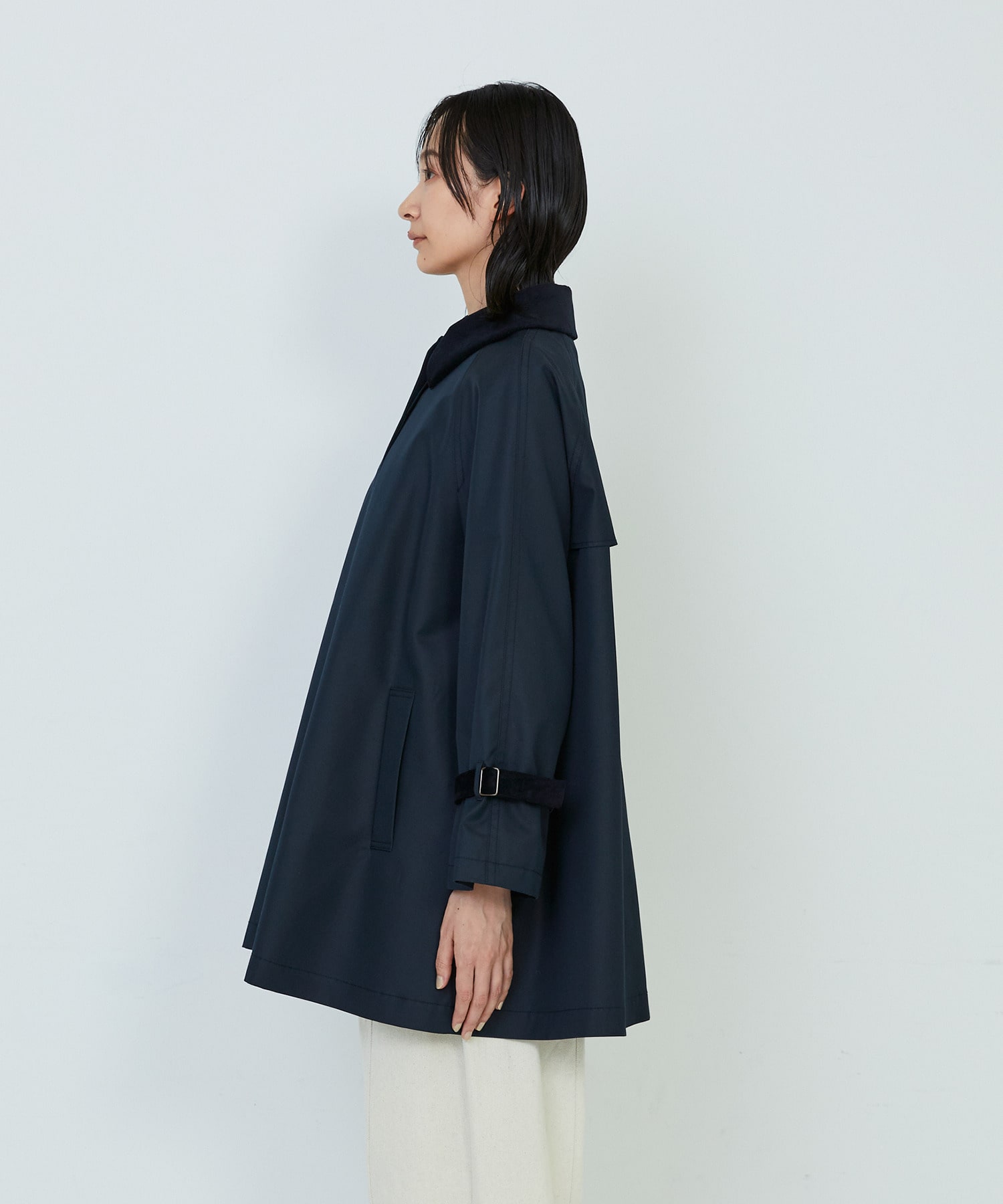 【ADIEU TRISTESSE】｜2BUY10%OFF・3BUY20%OFF｜Aラインハーフコート 詳細画像 ネイビー 6