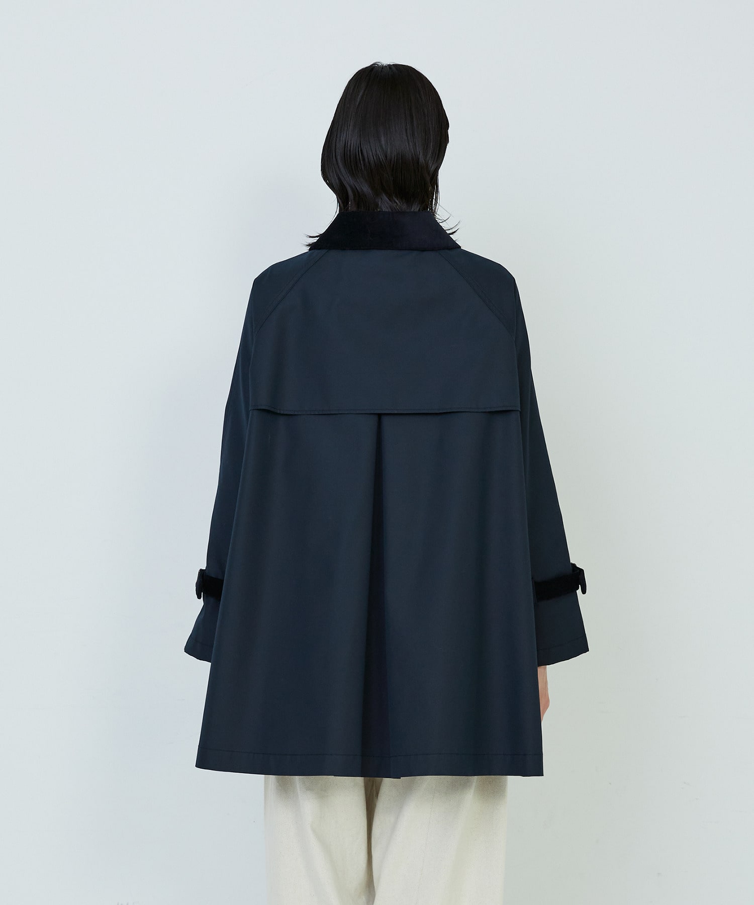 【ADIEU TRISTESSE】｜2BUY10%OFF・3BUY20%OFF｜Aラインハーフコート 詳細画像 ネイビー 7