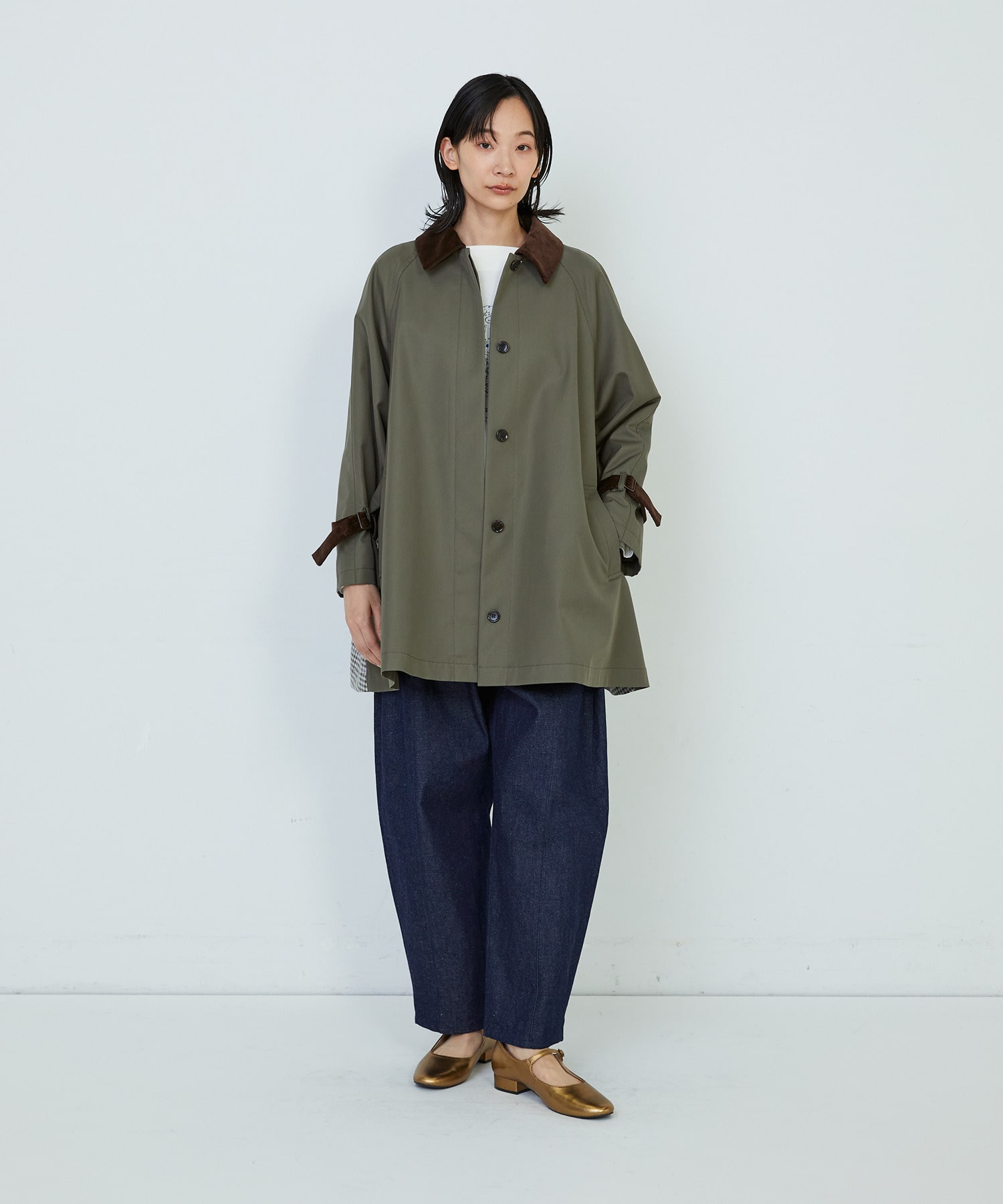 【ADIEU TRISTESSE】｜2BUY10%OFF・3BUY20%OFF｜Aラインハーフコート 詳細画像 ネイビー 8