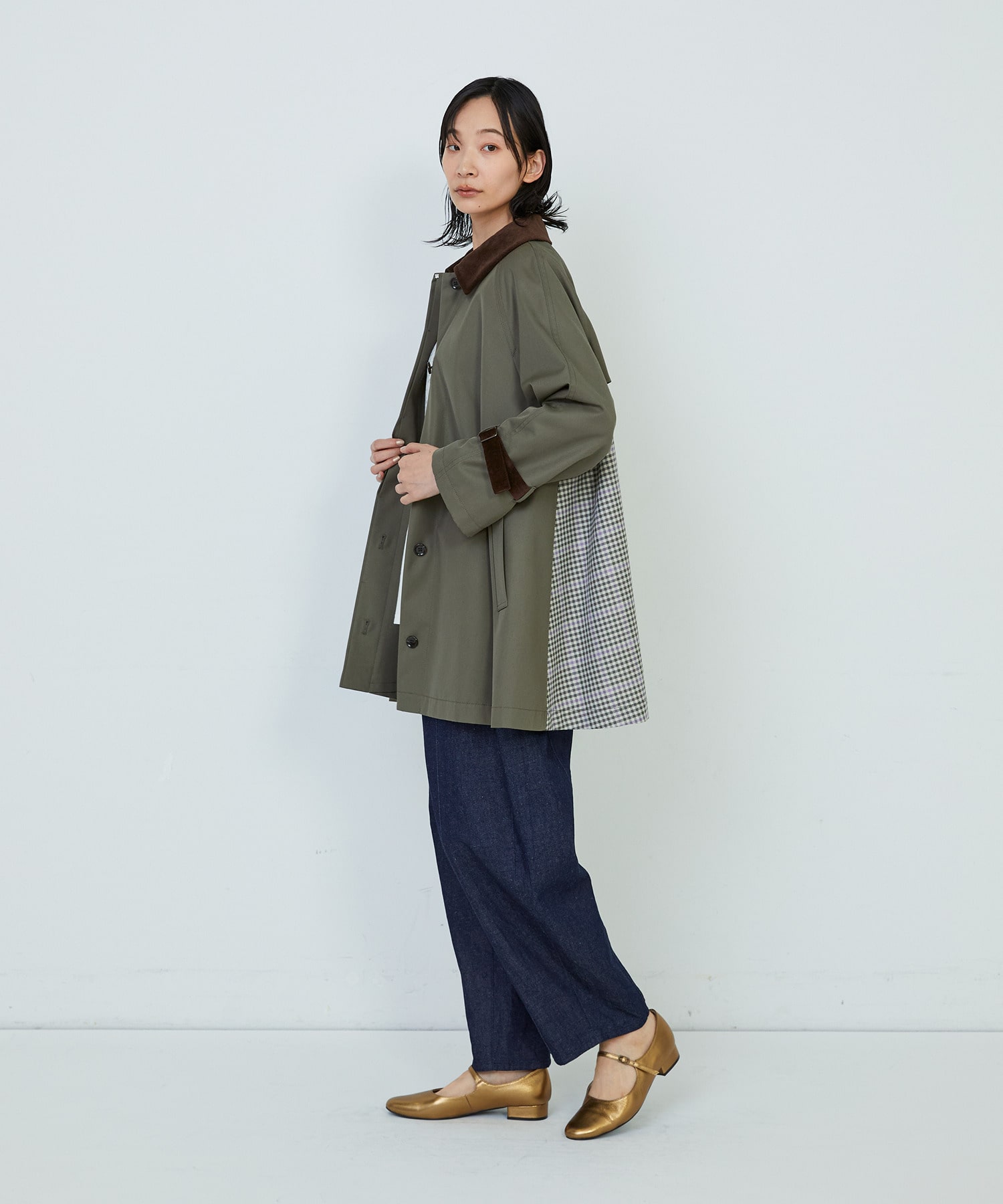 【ADIEU TRISTESSE】｜2BUY10%OFF・3BUY20%OFF｜Aラインハーフコート 詳細画像 ネイビー 9