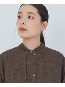 【ADIEU TRISTESSE】【11月ベストセラーブランド内3位】リブ付きハーフコート 詳細画像 ブラック 15