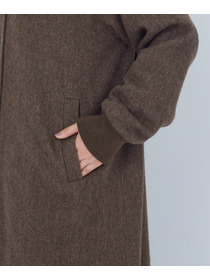 【ADIEU TRISTESSE】【11月ベストセラーブランド内3位】リブ付きハーフコート 詳細画像 ブラック 17