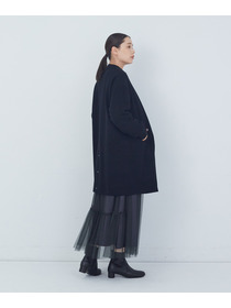 【ADIEU TRISTESSE】【11月ベストセラーブランド内3位】リブ付きハーフコート 詳細画像 ブラック 2