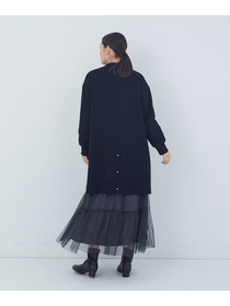 【ADIEU TRISTESSE】【11月ベストセラーブランド内3位】リブ付きハーフコート 詳細画像 ブラック 3