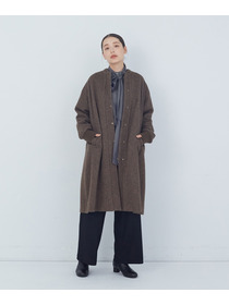 【ADIEU TRISTESSE】【11月ベストセラーブランド内3位】リブ付きハーフコート 詳細画像 ブラック 8